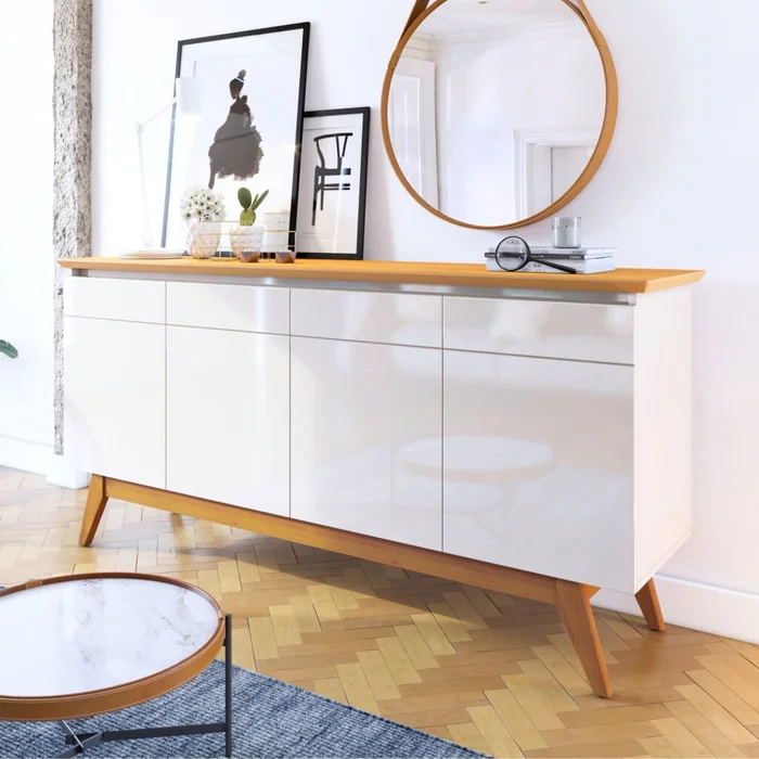 Aparador tipo Buffet - 1.6 - Linea Manhattan en Blanco - Aparadores y recibidores, Uruguay | Rústico Hogar