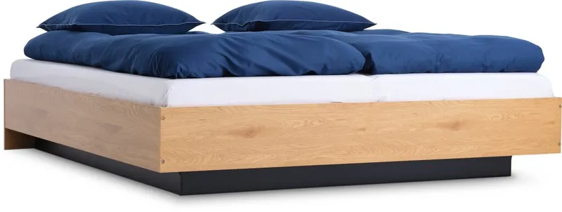 Estructura cama ELLINGE King 180x200 almac roble en Gris - Dormitorio, Uruguay | JYSK
