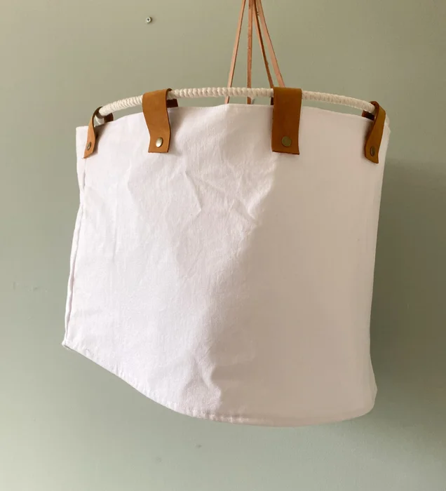 Lámpara de lino y cuero — 35cm - Decoración, Uruguay | Dreams On Time, vista 2
