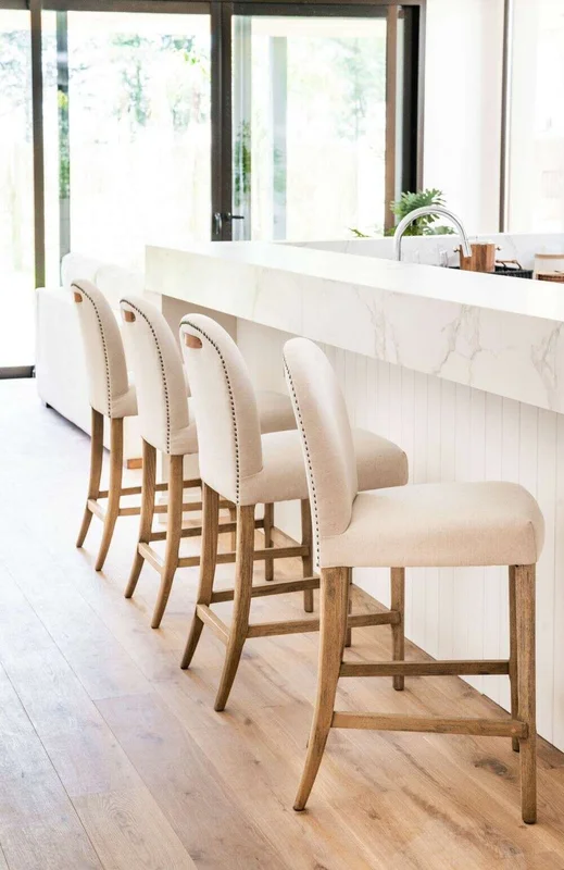 SILLA DE BAR RALPH - LINO en Beige - Sillas, Uruguay | La Iberica, vista 8