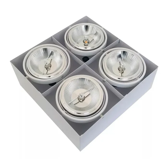 Luminaria de Techo Cuadruple AR111 Blanco en Blanco - Lámparas colgantes, Uruguay | Serlux, vista 4