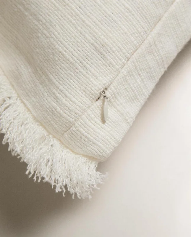 FUNDA COJÍN LINO PESADO en Blanco - Textiles, Uruguay | Zara Home, vista 6