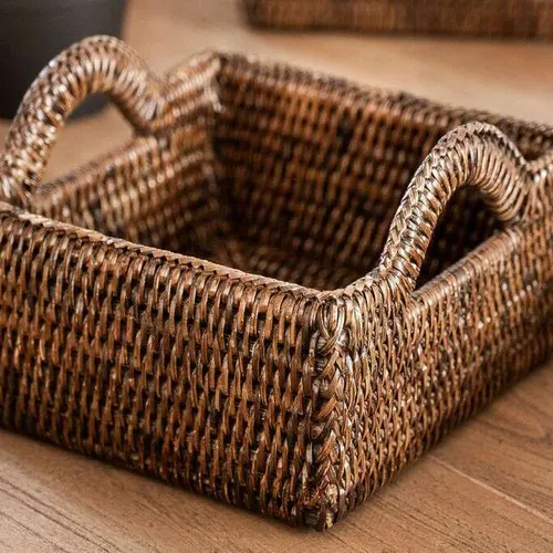CESTO DE RATTAN - 23 X 23 CMS - Canastos, Uruguay | La Iberica