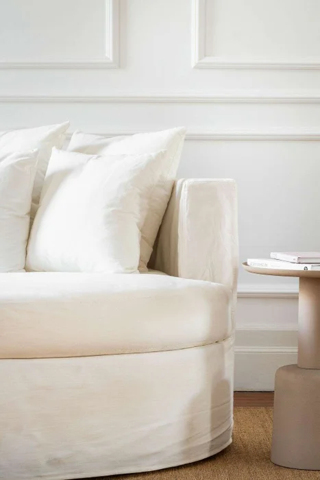 SILLON LUNA - OVAL - TUSSOR OFF WHITE en Blanco - Sillones y sofás, Uruguay | La Iberica, vista 4