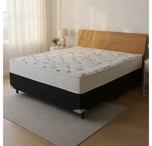 COMBO BOX+ COLHON 2 PLAZAS en Negro - Dormitorio, Uruguay | Que Sal Muebleria