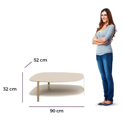 Mesa Ratona Santorini 90CM Organica en Beige - Mesas de living, Uruguay | Balton, vista 10