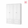 Placard Ropero 4 Puertas Mdf-y-mdp Blanco Americano en Blanco - Roperos y placares, Uruguay | Divino, vista 7 de 7