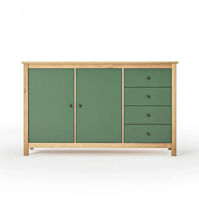 Cómoda 2 Puertas 4 Cajones - Mari - Verde en Verde - Cómodas, Uruguay | Rústico Hogar, vista 3