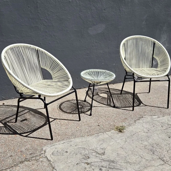 Juego de jardin Acapulco en Blanco - Muebles para el exterior, Uruguay | La Cueva Muebles, vista 4