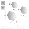 Kit de espejos decorativos hexagonales 60cm, 45cm y 30cm Bordes Blanco - Espejos, Uruguay | Balton, vista 4 de 7