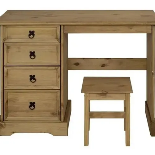 Escritorio 4 cajones – Con banco – CERA en Madera natural - Escritorios y sillas de escritorio, Uruguay | Igoa
