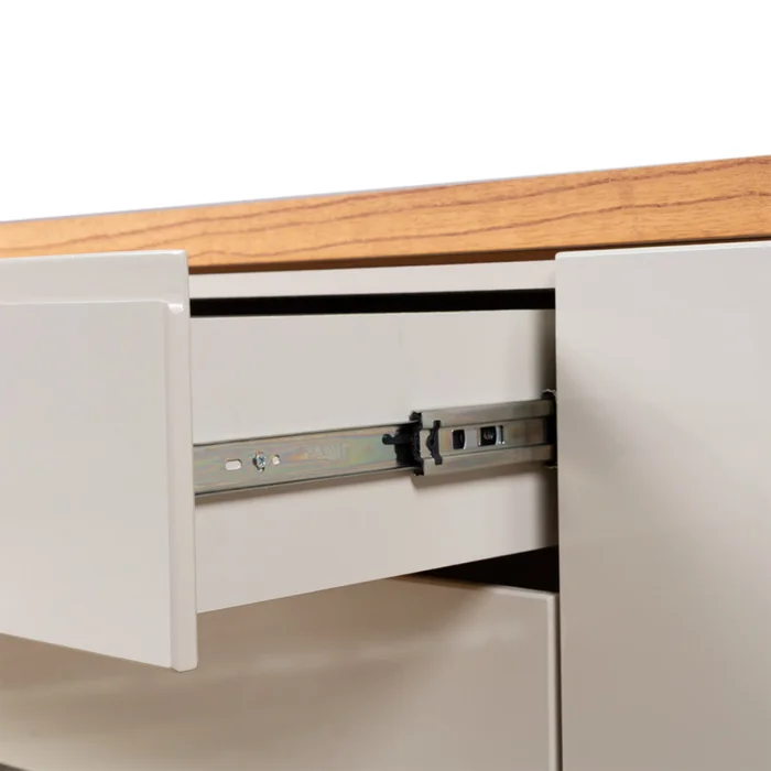 Rack Nord - Off White y Natural en Blanco - Muebles para TV, Uruguay | NYR, vista 3