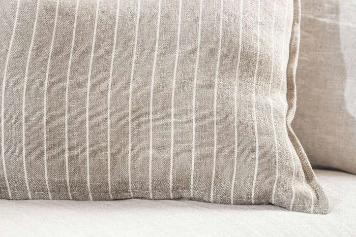 ALMOHADON LINO ALTO GRAMAJE RAYADO BEIGE - 60 X 40 CMS en Beige - Textiles, Uruguay | La Iberica, vista 4