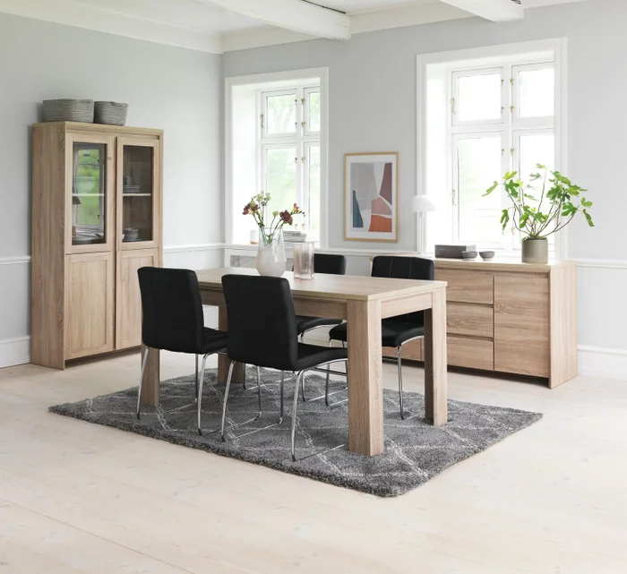 Silla de comedor HAMMEL polipiel negro/crom en Negro - Sillas, Uruguay | JYSK, vista 4