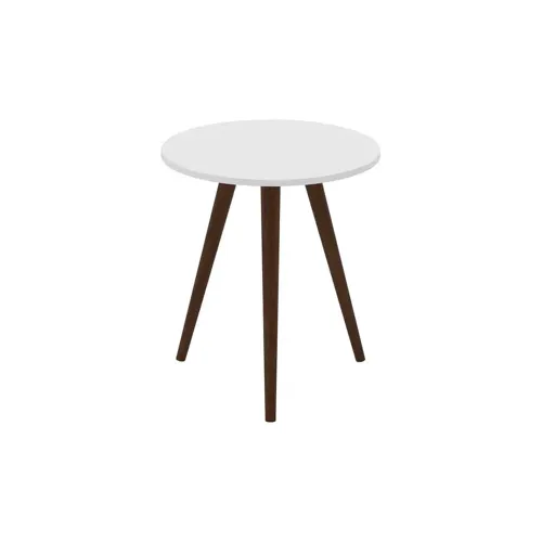 Mesa De Living Lateral Redonda Patas Altas 100% Mdp - Mesas de living, Uruguay | Lais Muebles