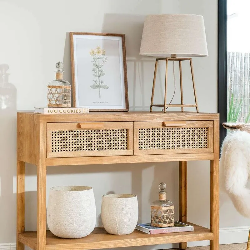 MESA DE ARRIMO BORA - PINO Y ESTERILLA en Madera natural - Bibliotecas, Uruguay | La Iberica