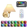 Lámpara Aplique De Pared Pantalla Plástica Plisada LED RGB - Iluminarás en Blanco - Lámparas de mesa, Uruguay | Iluminaras, vista 4 de 17