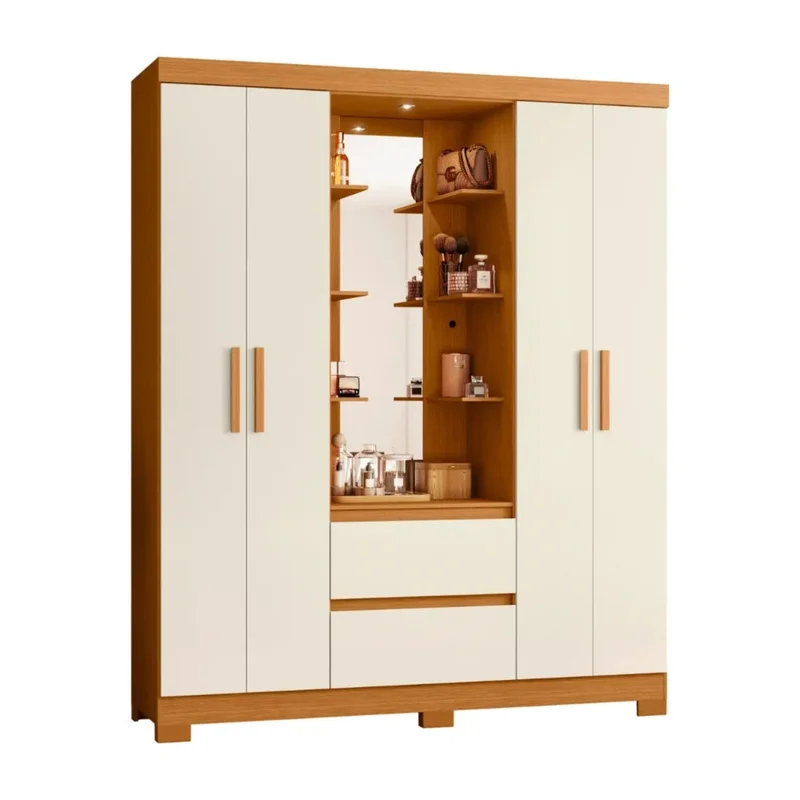 Ropero 4 puertas y 3 cajones - Olimpia - Línea FIT - Roperos y placares, Uruguay | Ecowood, vista 3
