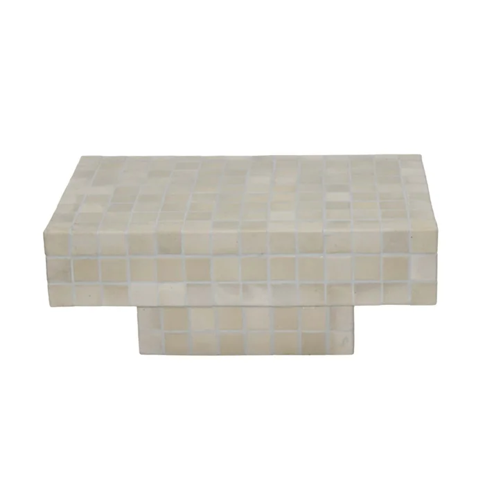 Mesa Ratona Ceramica Natural-beige Santorini Beige en Beige - Mesas de living, Uruguay | Divino, vista 2
