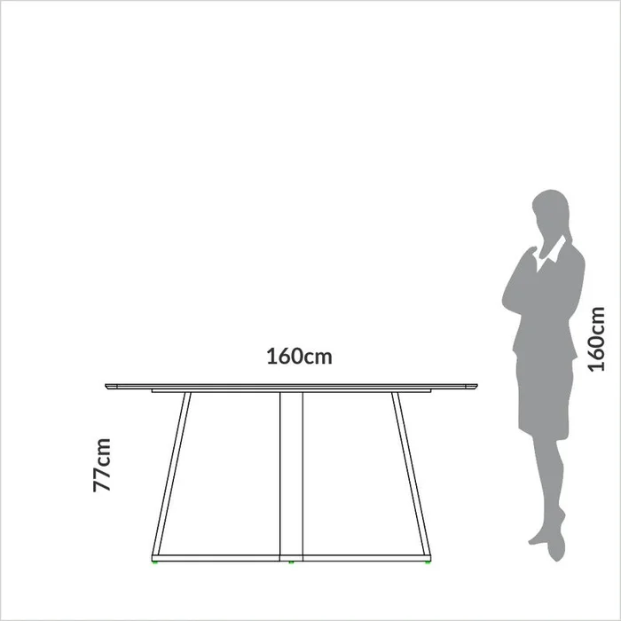 Mesa Agustina Rectangular 160CM 100% MDF en Madera natural - Mesas de comedor, Uruguay | Balton, vista 5