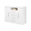 Comodas Cajoneras 2 Puertas 4 Cajones Dormitorio Blan 303866 - Sillones y sofás, Uruguay | Soy Hogar, vista 5 de 12