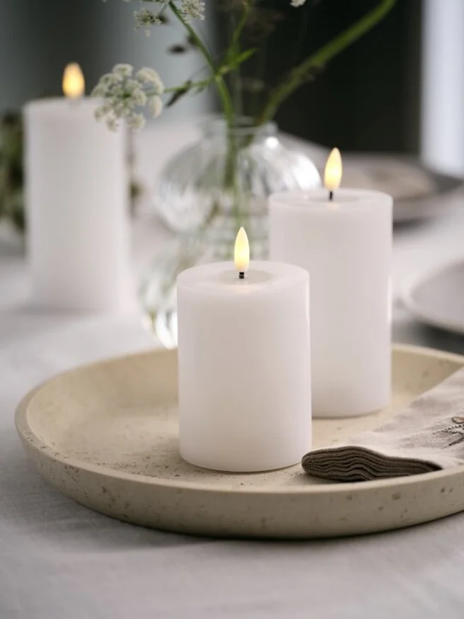 Vela LED EIDE 3 piezas con control en Blanco - Velas y Portavelas, Uruguay | JYSK, vista 2