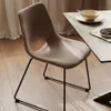 Silla Zahara marrón y patas de acero con acabado negro en Marrón - Sillas, Uruguay | Kavehome, vista 2 de 8