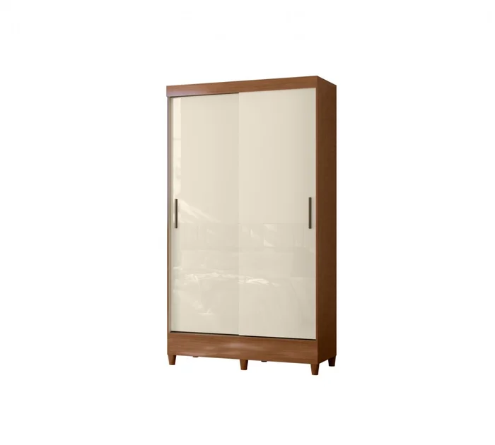Ropero 2 puertas 2 cajones - Terminacin Jequitibá Claro en Beige, Marrón - Roperos y placares, Uruguay | Rústico Hogar