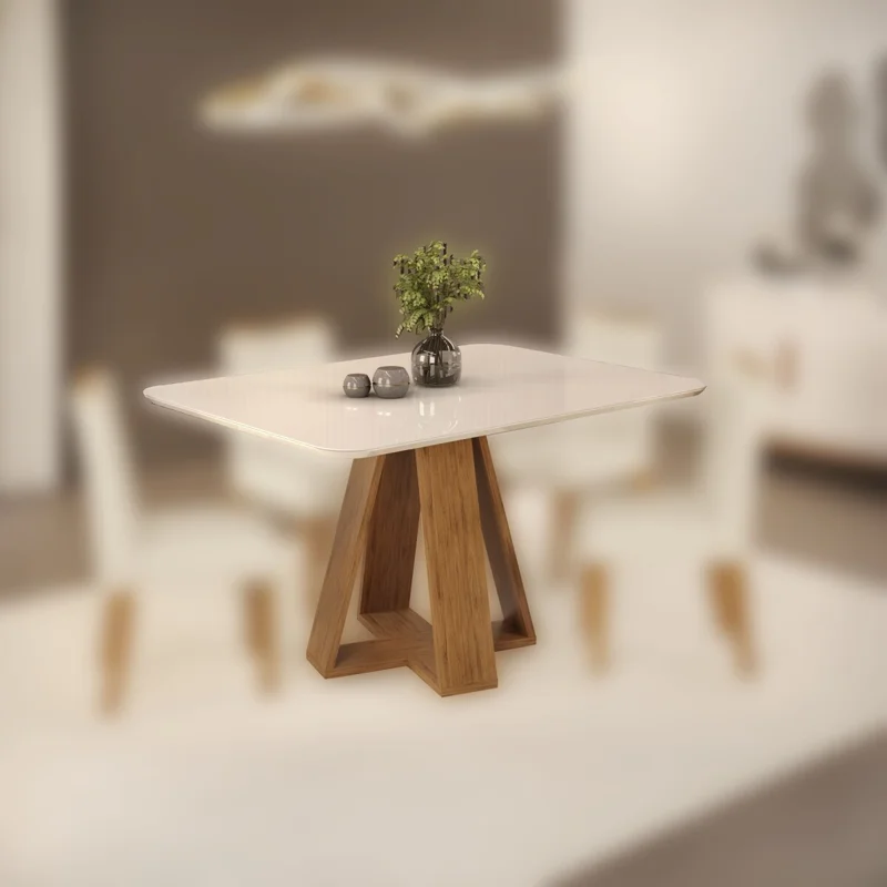 Mesa de Comedor 120 - Linea Celeste Milan - Beige en Beige - Mesas de comedor, Uruguay | Rústico Hogar, vista 3