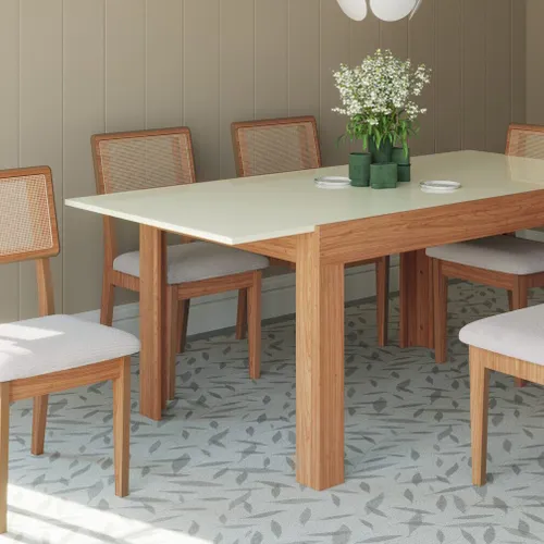 Mesa Extensible Austin en Madera natural - Mesas de comedor, Uruguay | Casa Brava
