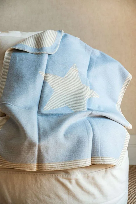 MANTA AUSTRIACA KIDS - ESTRELLA CELESTE en Celeste - Textiles, Uruguay | La Iberica
