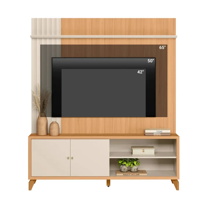 Modular para Tv Valencia - Línea Haus en Madera natural - Muebles para TV, Uruguay | Ecowood, vista 2
