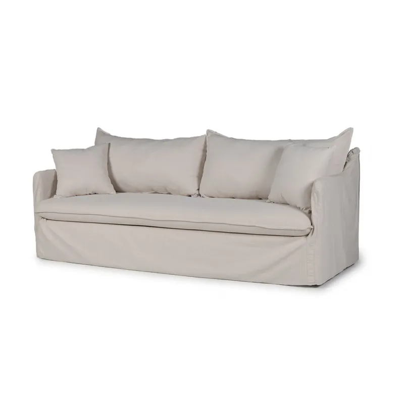 Sofá Snow con Funda - Tela Rústica - 3 cuerpos - TD5260-1635 (Beige) en Beige - Sillones y sofás, Uruguay | NYR