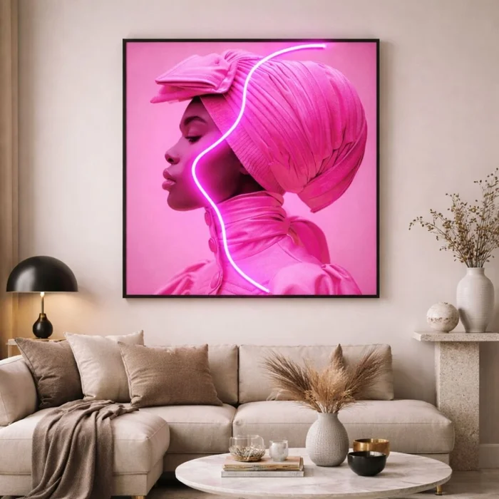CUADRO LED PINK WOMAN Rosa  en Rosa - Decoración, Uruguay | Viasono