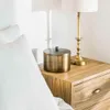MESA DE LUZ AMALIA - HIERRO ORO VIEJO en Madera natural - Mesas de luz, Uruguay | La Iberica, vista 7 de 8