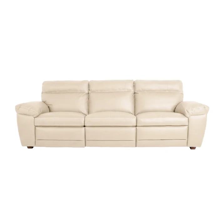 Sofá Recliner 3 Cuerpos Cuero-100-natural Natural-beige Imperial Arena en Beige - Sillones y sofás, Uruguay | Divino, vista 2