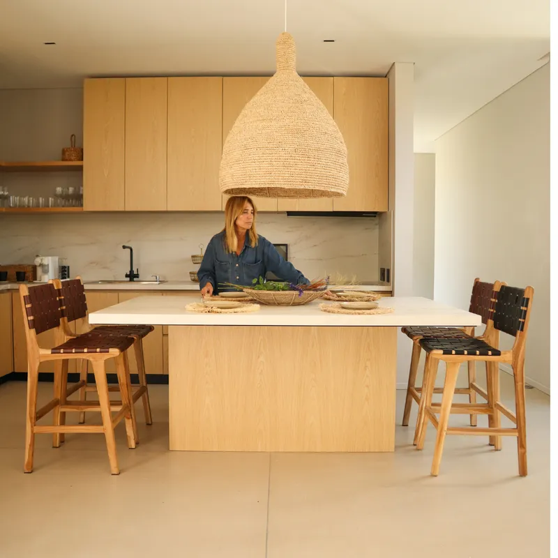 Lámpara Colgante de Sisal Tulum 75 cm | Casakos en Madera natural - Lámparas colgantes, Uruguay | Casakos