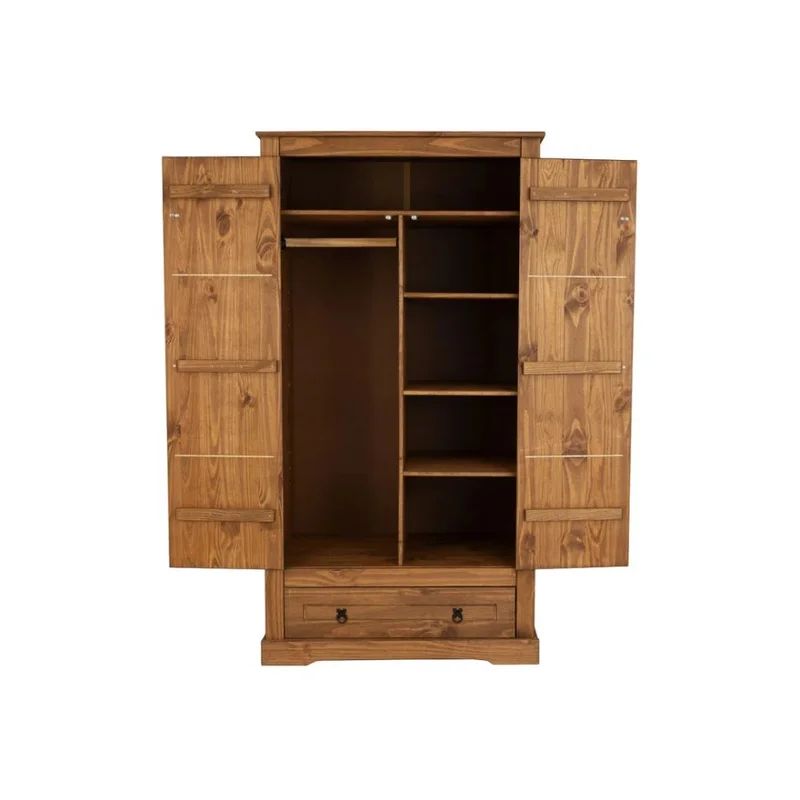 Ropero 2 puertas - Línea Monterrey - Nogal en Marrón - Roperos y placares, Uruguay | Ecowood, vista 4