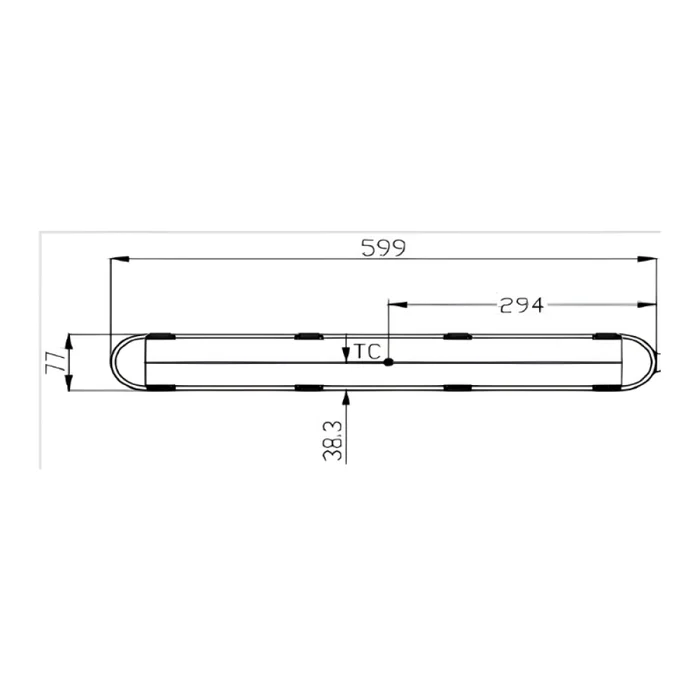 Tubo LED Estanco LEDVANCE 60CM 15W 4000K IP65 en Blanco - Lámparas colgantes, Uruguay | Serlux, vista 2