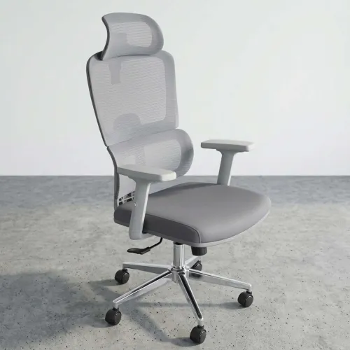 Silla De Oficina Malla Gris Aeris en Gris - Escritorios y sillas de escritorio, Uruguay | Divino