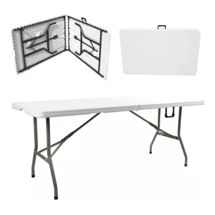 Mesa Plegable Resina 1.50 en Blanco - Muebles para el exterior, Uruguay | Albanés