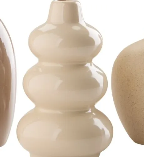 Jarrón AMUNDSEN Ø6xH10 cm beige 3 piezas/paquete en Beige - Jarrones, Uruguay | JYSK