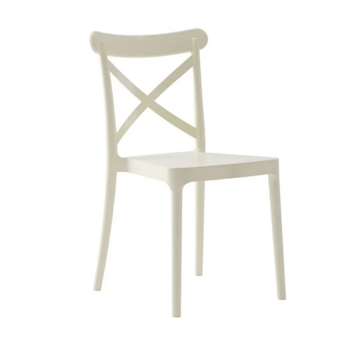 Silla Cruceta de polipropileno ZJ09 - Blanco Tiza en Blanco - Muebles para el exterior, Uruguay | Rústico Hogar, vista 2