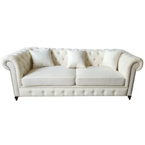 Sillon 3 cuerpos Chester en Blanco - Sillones y sofás, Uruguay | La Cueva Muebles