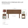 Respaldo de Sommier C/ 2 Mesas de Luz - MDP - DAKAR en Marrón - Dormitorio, Uruguay | Mulata, vista 3 de 6