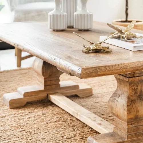 MESA LIVING DE OLMO ISABEL - 1.30 X 0.70 MTS en Madera natural - Mesas de living, Uruguay | La Iberica