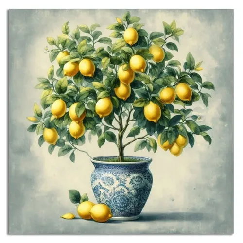 CUADRO CANVAS 30x30cm LIMONES 2 - Decoración de pared, Uruguay | Decohogar