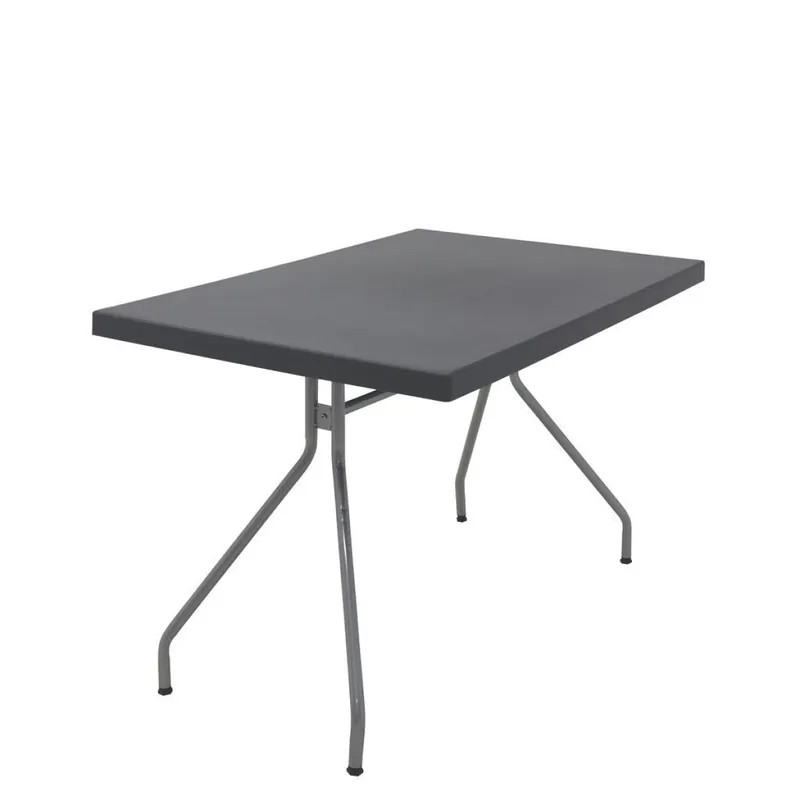MESA KAPA 119X79X77CM PP GRAFITO BASE ACERO - Mesas de comedor, Uruguay | Decohogar