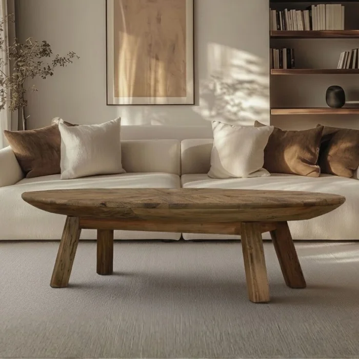 Mesa de living ovalada Linea Rimini en Marrón - Mesas de living, Uruguay | La Cueva Muebles