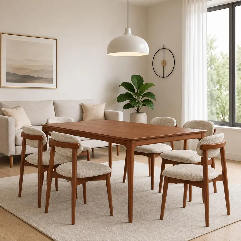Silla AXIS Roble Carvalho.Tela tostado en Visón - Muebles, Uruguay | Indrana